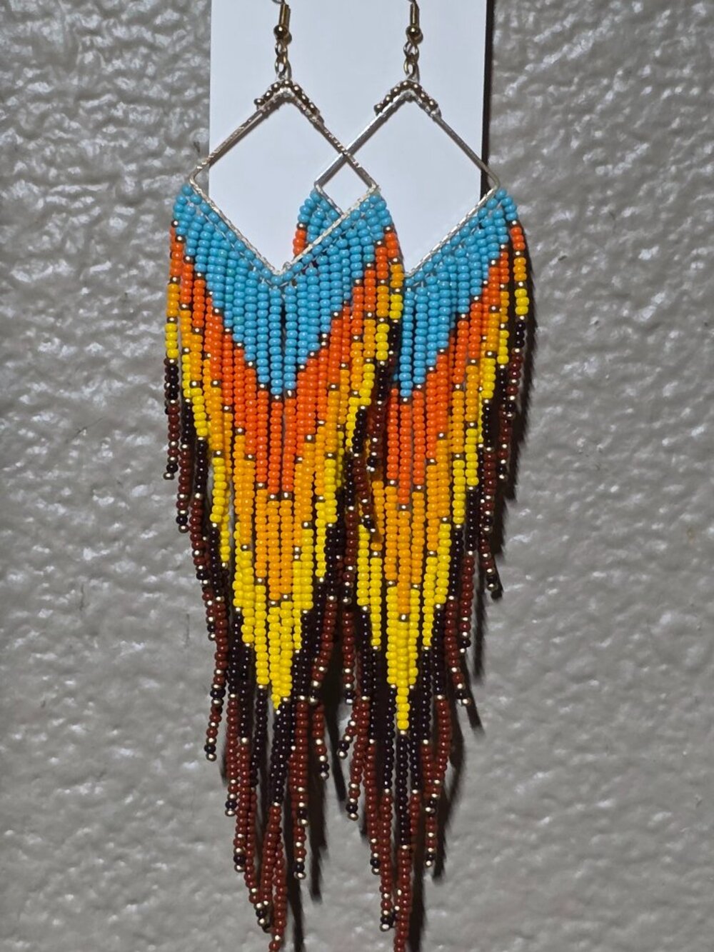 Seed bead tassel earrings